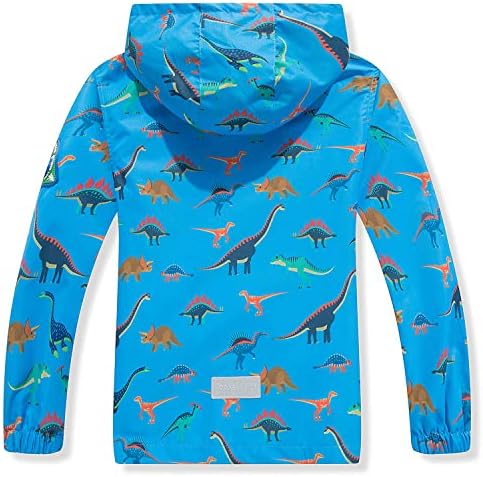 boys rain jacket waterproof Kids jacket - Detachable Hood Lightweight Windproof