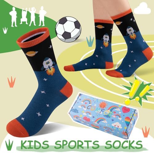 Comfoex Boys Kids Socks - Fun Stripe - 4-10 Years