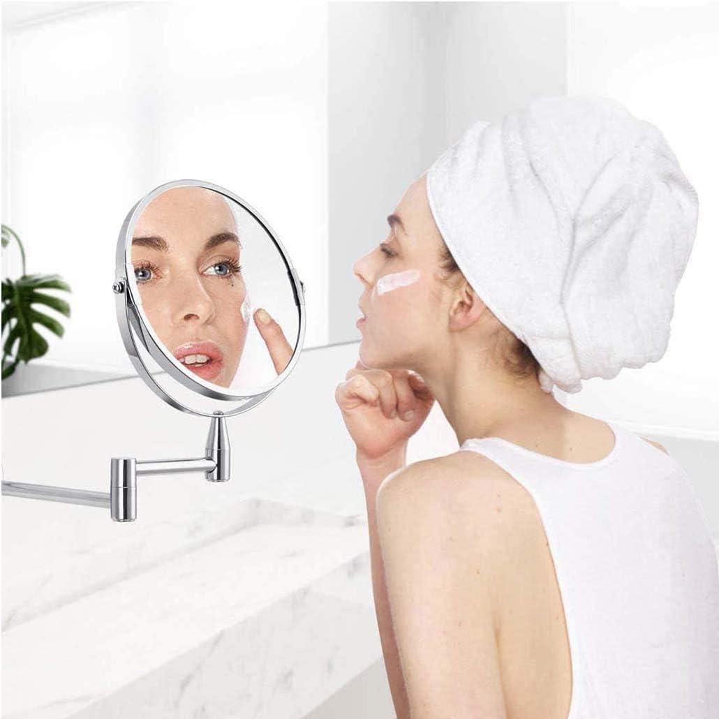 Wall Mounted Makeup Mirror 8 Inch Double Sided 3X Magnification