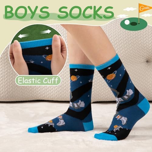 Comfoex Boys Kids Socks - Fun Stripe - 4-10 Years