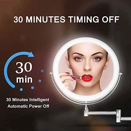 7x Magnification Double-Sided Wall-Mounted Makeup Mirror