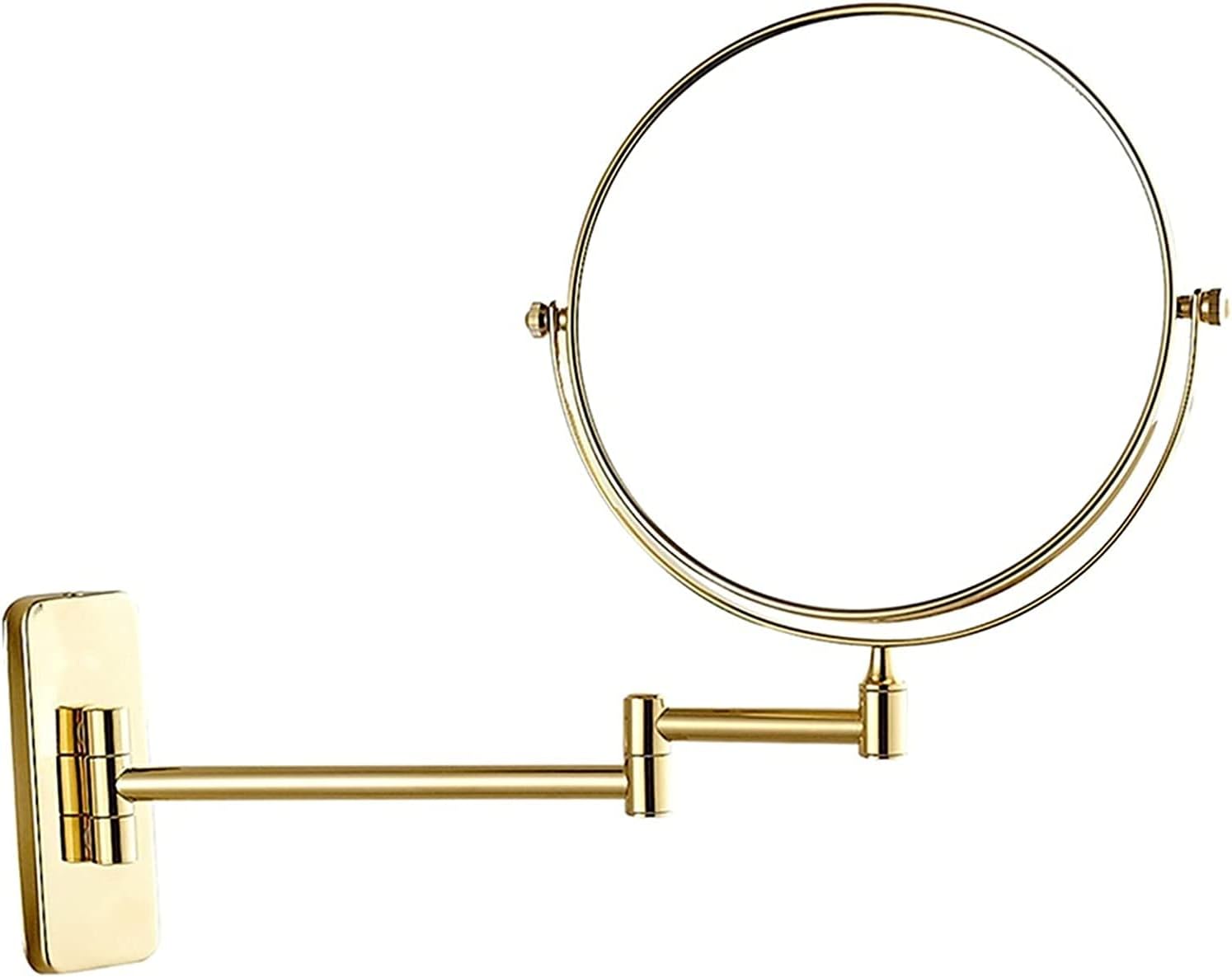 LCD Rechargeable Makeup Mirror with Lights 360 Rotation for Bathroom