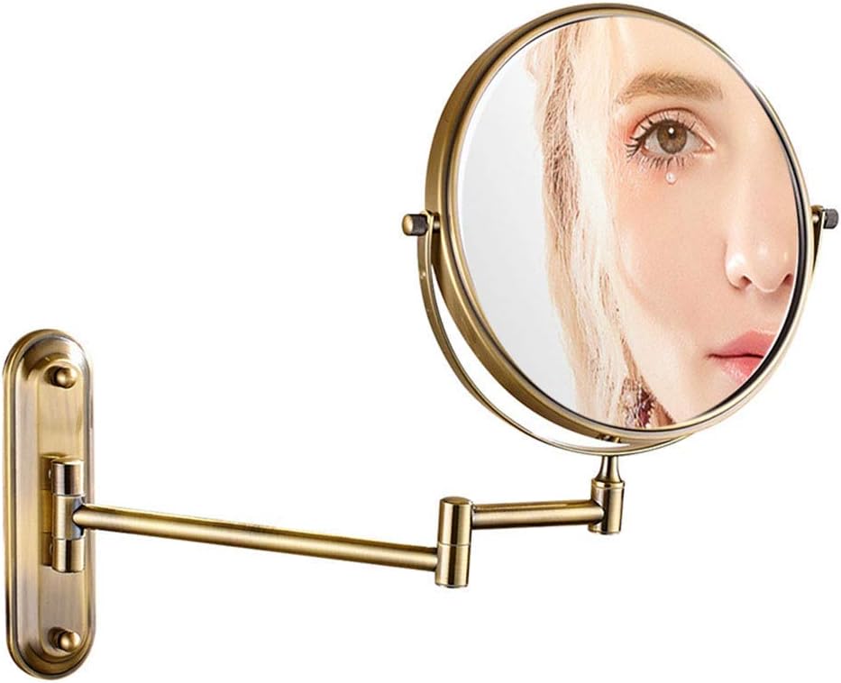 WALL-MOUNTED Makeup Mirror 360-Degree Swivel Vanity 7X