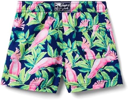 Janie and Jack Boys Bird Print Swim Trunk