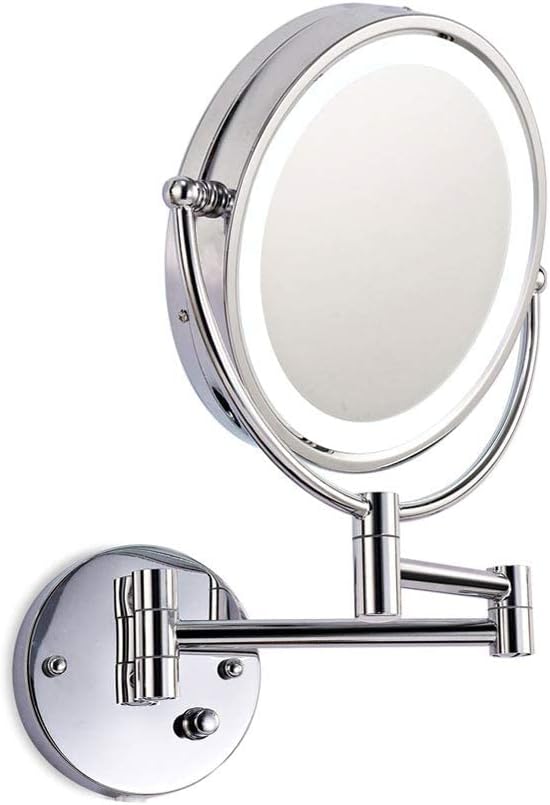 FUDGIO LED Wall Mounted Makeup Mirror 3X Magnification
