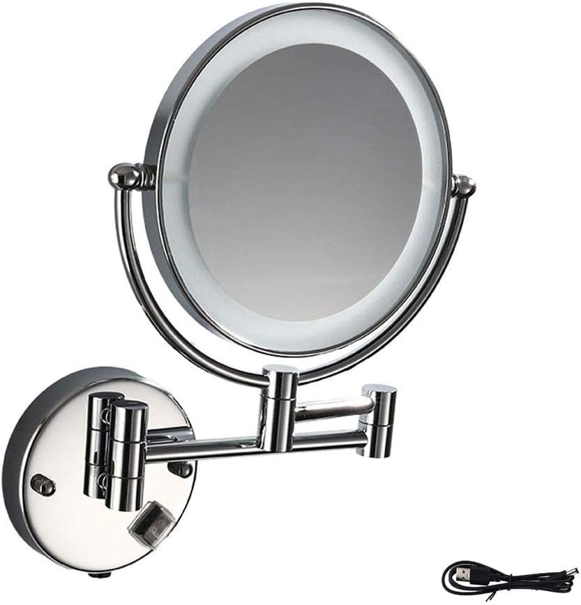 FUDGIO LED Lighted_wall Mount Makeup Mirror