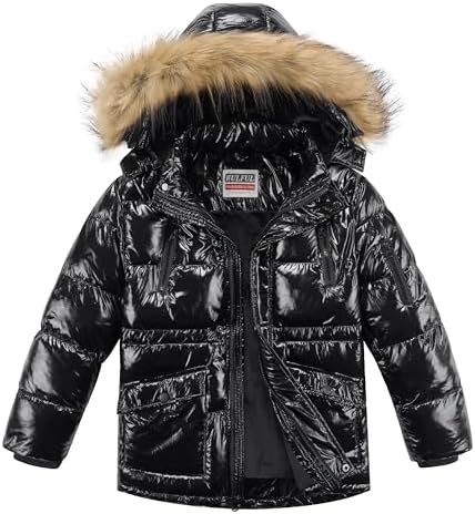 WULFUL Boys Winter Parka Waterproof Fleece Lined