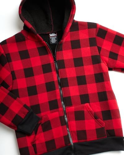 Quad Seven Boys Hoodie Sweatshirt - Sherpa Lined Heavyweight