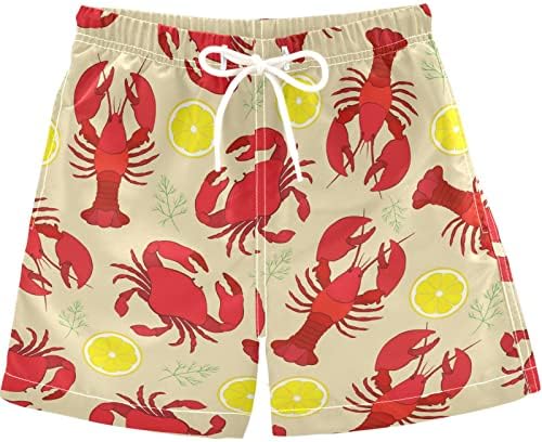 visesunny Boys Casual Board Shorts with Funny Floral Patterns