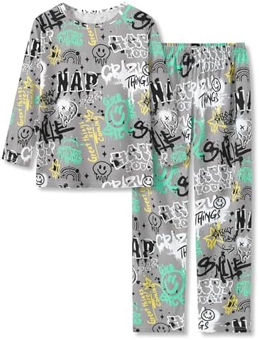 Beezizac Boys Pajamas with Trendy Graphic Design