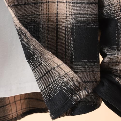 Ferwang boys 2-piece plaid front button down outfit