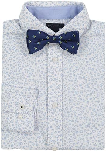 Tommy Hilfiger Boys Long Sleeve Dress Shirt With Bow Tie