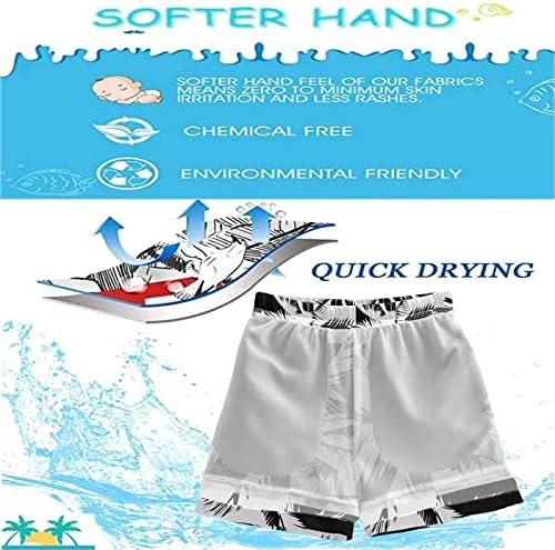 Visesunny Boys Surfing Board Shorts Quick-Dry Swim Trunks for Kids