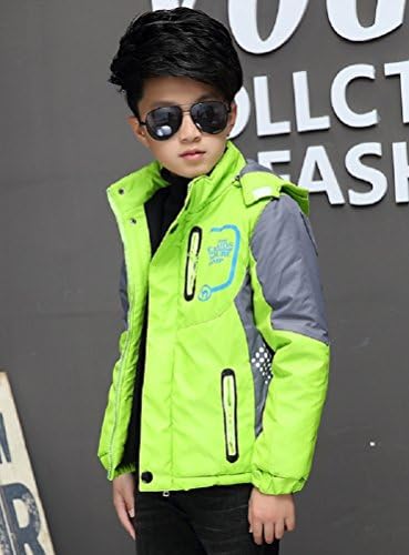 Vinmin Boys Thick Fleece Hooded Jacket Warm Quilted Coat
