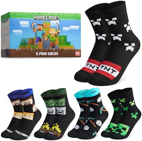 Minecraft Boys Calf Socks