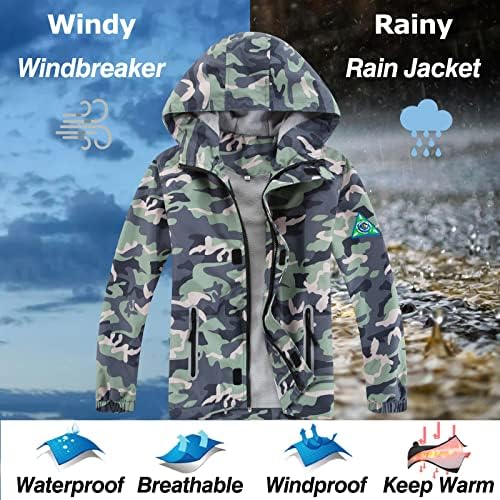 Waterproof Kids Rain Jacket With Hood for Outdoor Adventures
