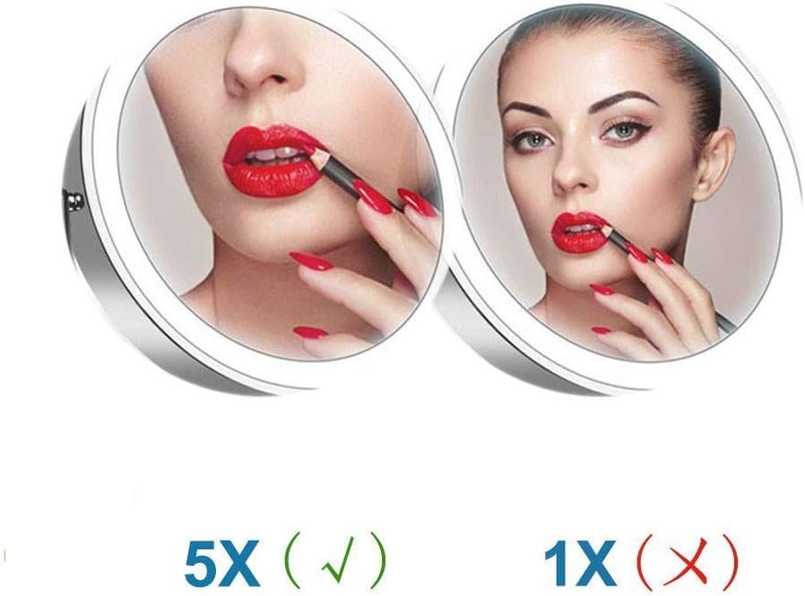 Wall-Mount 5X Makeup Mirror