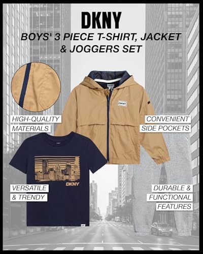 DKNY Boys DissAnchor 4-12 3-Piece Sweatuit Set