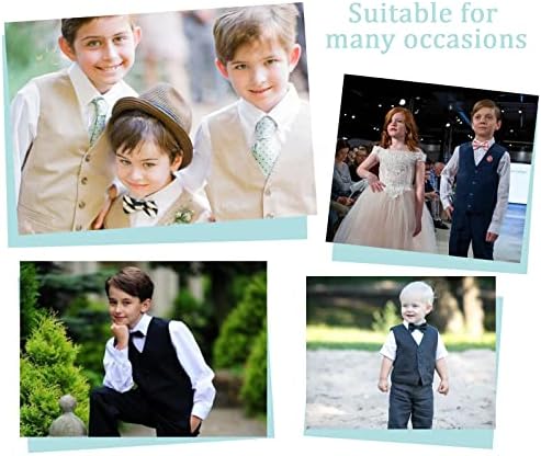 DOISPON Boys Slim Fit 4-Piece Formal Suit Set for Kids