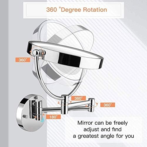 8 Inch Wall Mounted Makeup Mirror 5X Double Sided