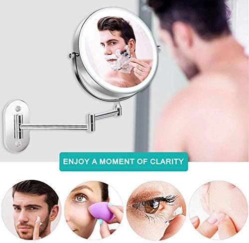 7x Magnification Double-Sided Wall-Mounted Makeup Mirror