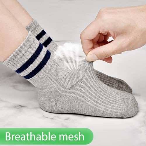 Boys Girls Cotton Crew Socks 5 Pairs 1-12