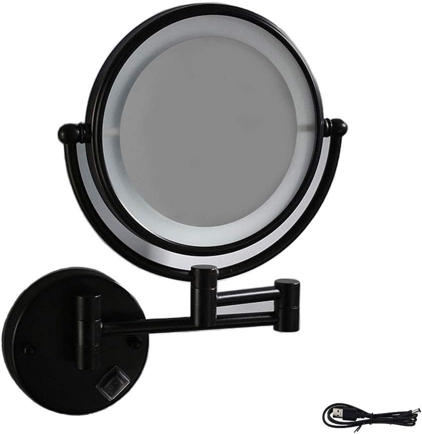 FUDGIO LED Lighted Wall Mount Makeup Mirror