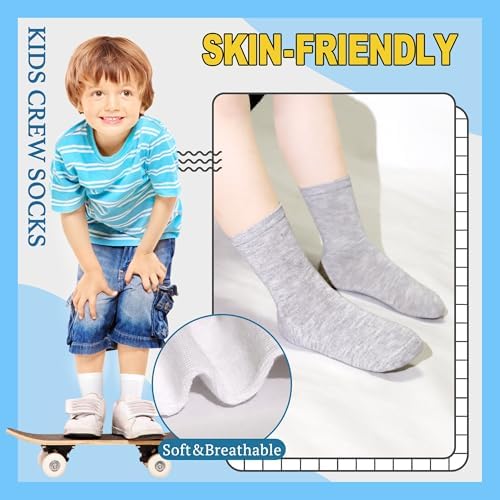 SPTRAMLE Toddler Socks 24 Pair Mid Calf Set