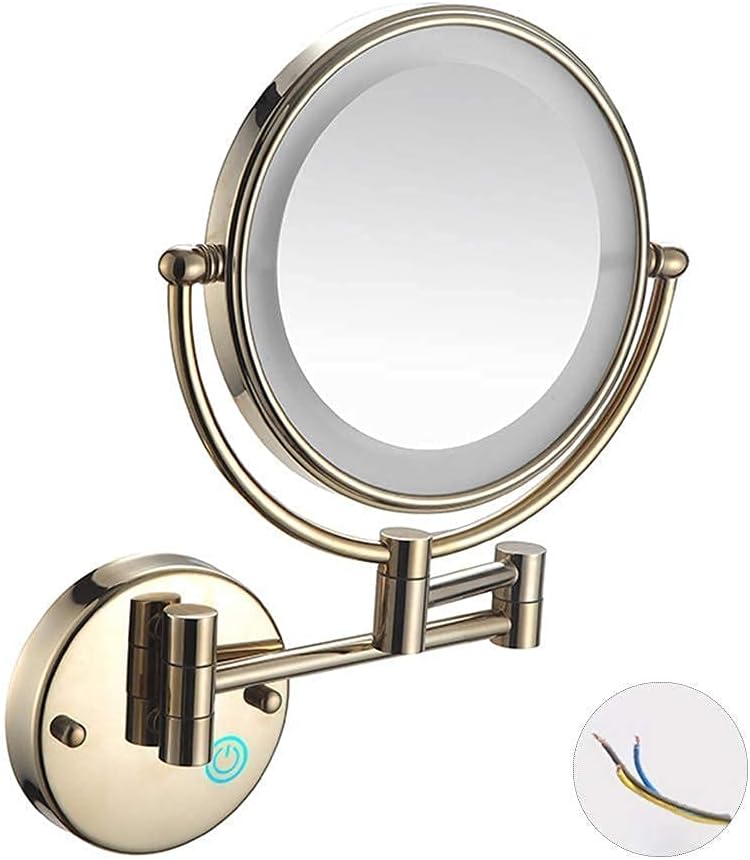 Zirconium Gold Vanity Mirror with 7X Magnification