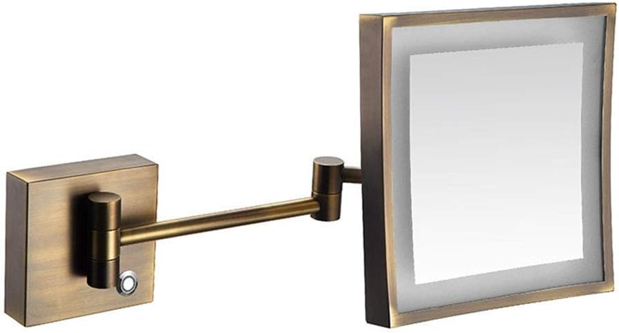 Wall-Mounted Makeup Mirror with 3X Magnification