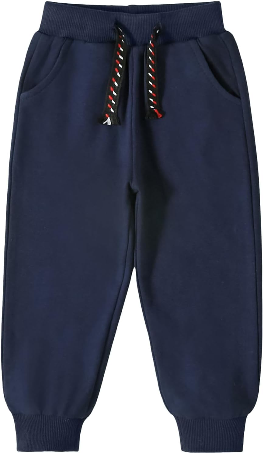 3 Pack Toddler Boys Girls Cotton Pull On Sweatpants with Drawstring