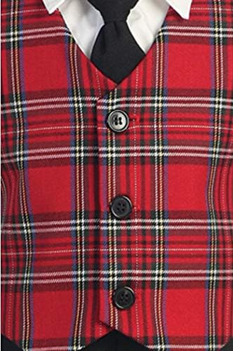 Plaid Holiday Vest with Matching Pants