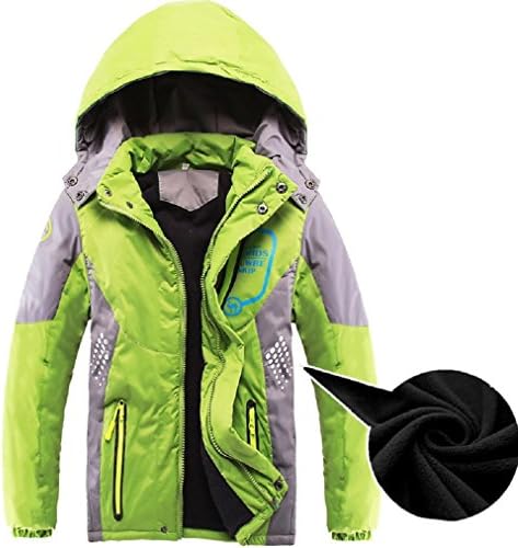 Vinmin Boys Thick Fleece Hooded Jacket Warm Quilted Coat