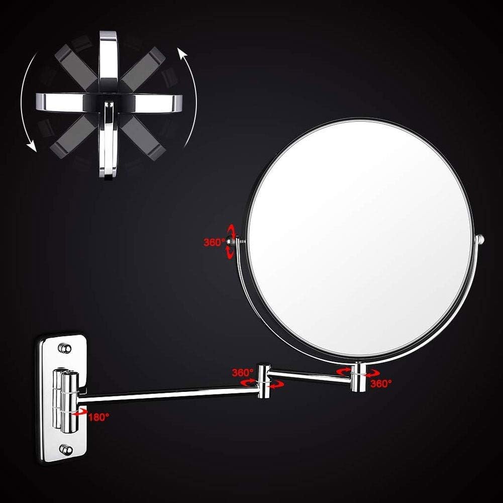 3x Magnifying Wall Makeup Mirror Antique Bronze