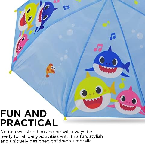 Nickelodeon Boys Umbrella Poncho Set Baby Shark Toddler Rain Protection