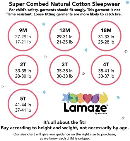 Lamaze Boys Soft Cotton Footed Sleepwear with Zipper 1 Pack