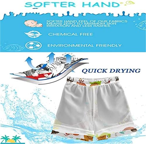 visesunny Cool Summer Boys Board Shorts Quick Dry Swim Trunks
