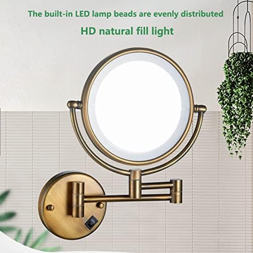 Lighted Makeup Mirror Wall Mounted with 3X Magnification