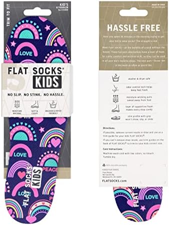 No Slip No Stink No Hassle Flat Socks for Kids