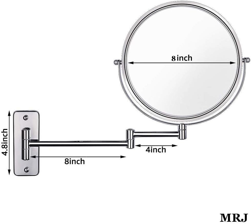 LCARY 3X Wall-Mounted Makeup Mirror