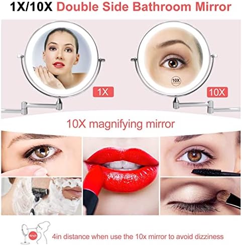 1 Set Crystal Hair Comb and Makeup Mirror Kit