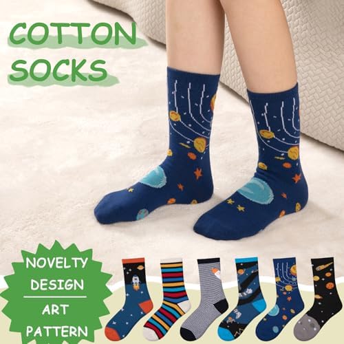 Comfoex Boys Kids Socks - Fun Stripe - 4-10 Years