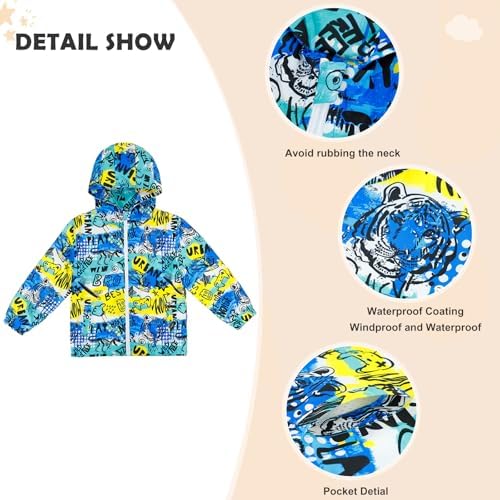Estamico Boys Windproof Jacket Waterproof 4T-12Y