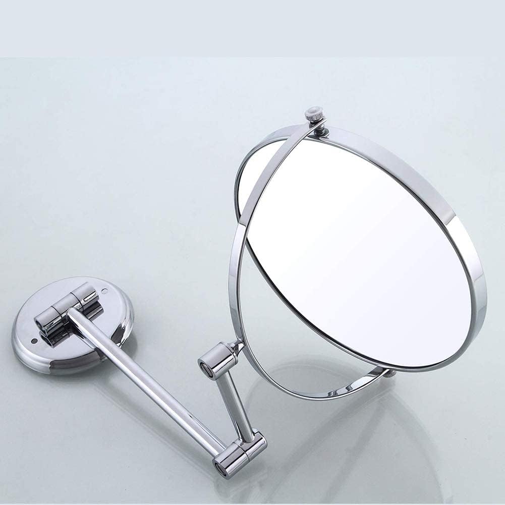3X Magnifying Wall-Mounted Makeup Mirror Adjustable 360 Titanium 8-inch