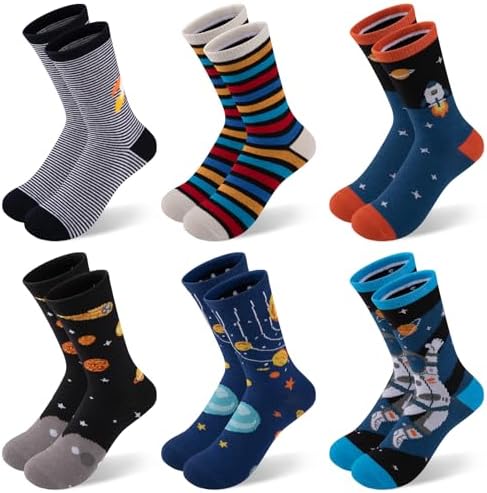 Comfoex Boys Kids Socks - Fun Stripe - 4-10 Years