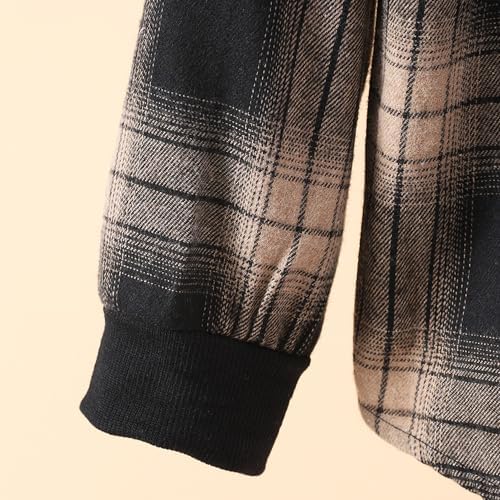 Ferwang boys 2-piece plaid front button down outfit