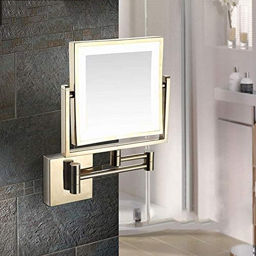 HAPPIS E8 LED Wall-Mounted Makeup Mirror with 3X Magnification