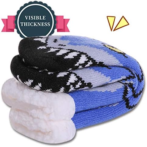 SDBING Kids Fuzzy Slipper Socks Boys Girls