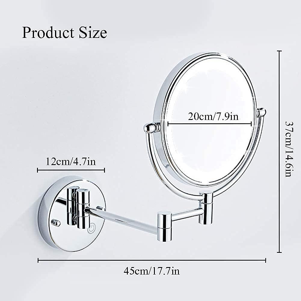 Zirconium Gold Vanity Mirror with 7X Magnification