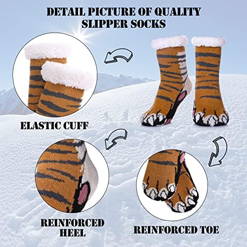 MQELONG Kids Fuzzy Socks Boys Girls Cozy Winter Slipper Socks